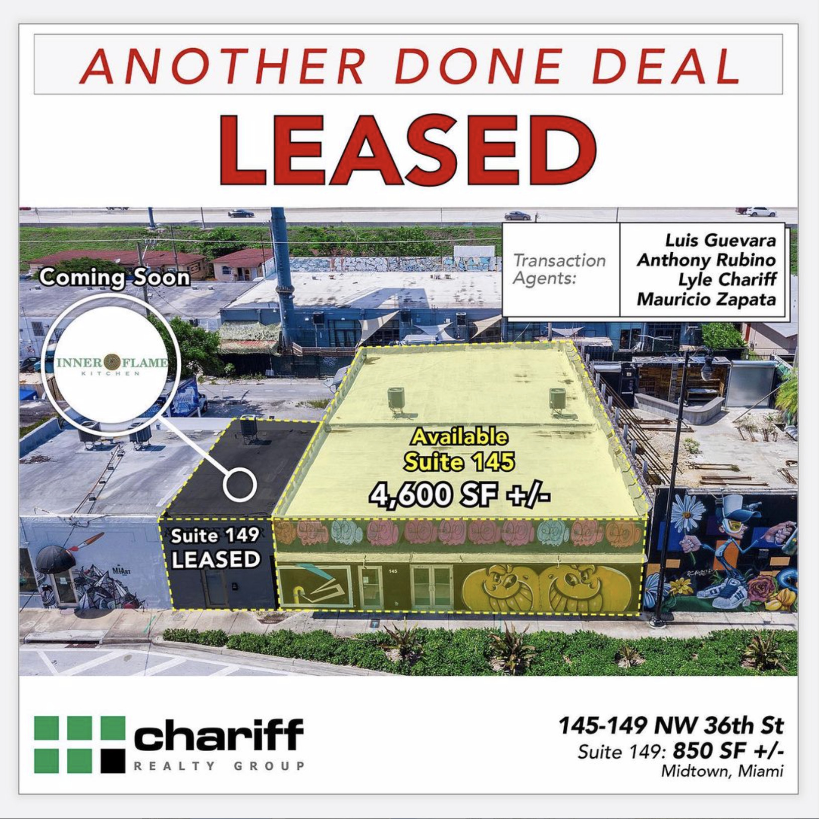 145-149 NW 36th St - Another Done Deal-Leased-Wynwood-Miami-Florida-33127-Chariff Realty Group