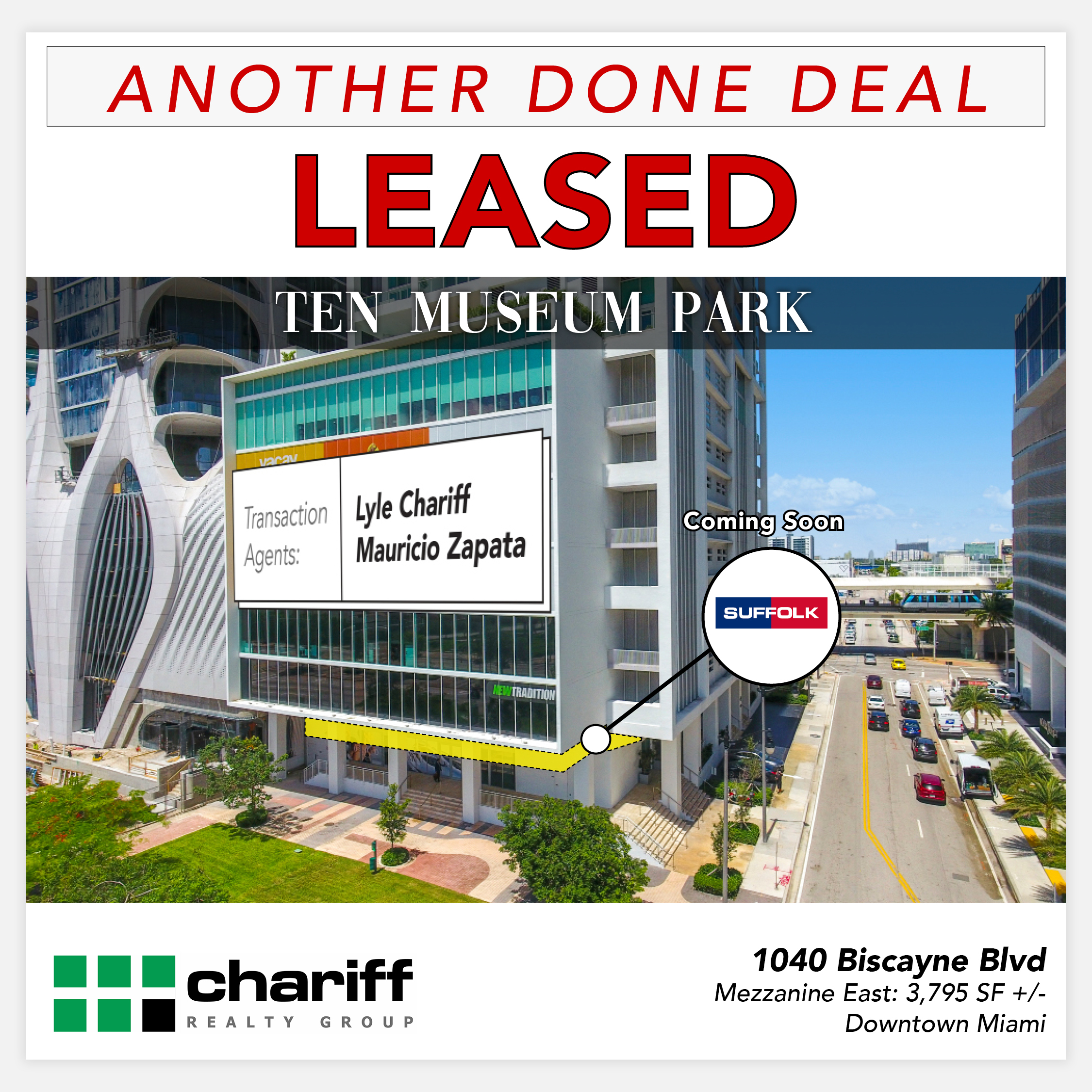 1040 Biscayne Blvd - Another Done Deal - Leased - Downtown Miami - Miami-Florida-33132-Chariff Realty Group