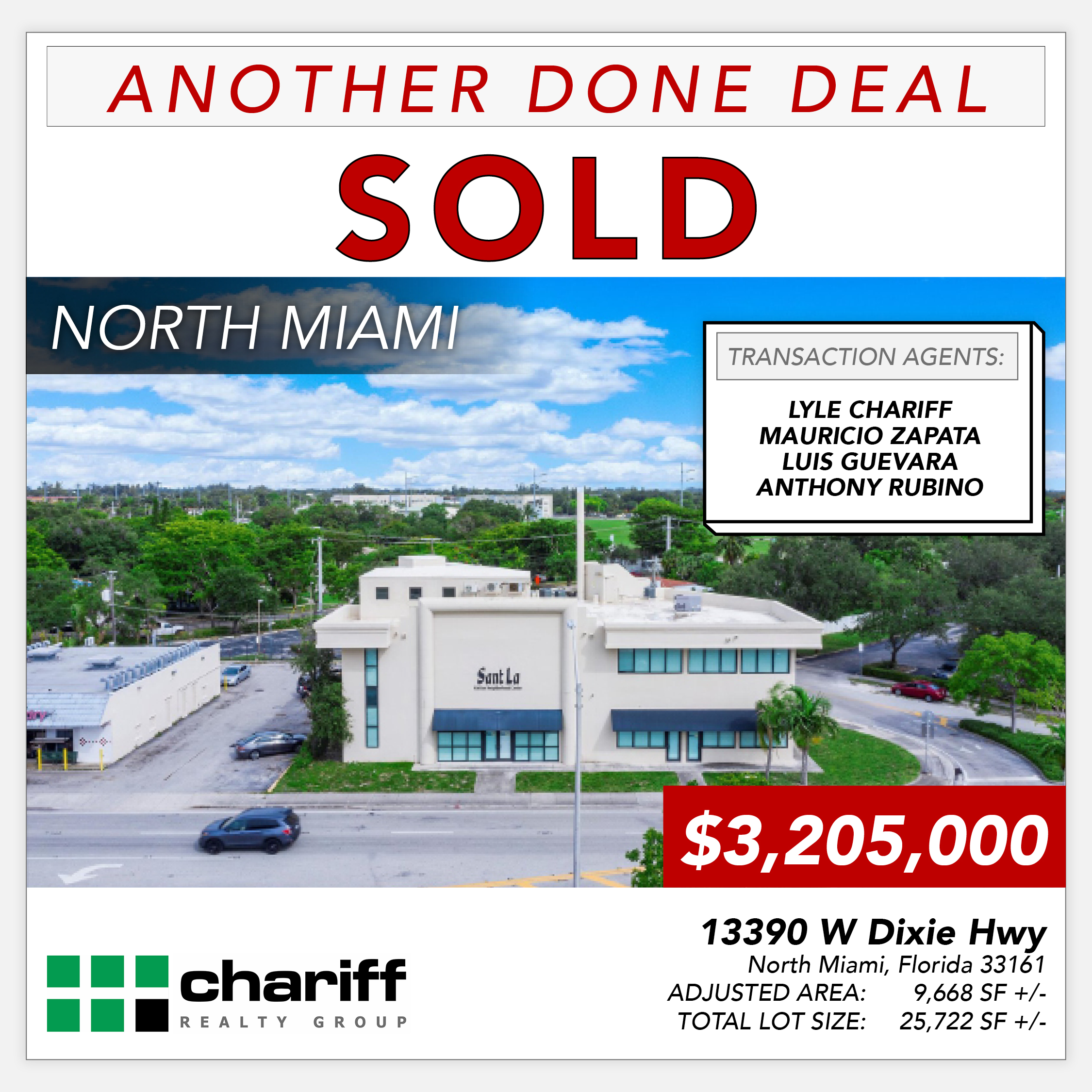 13390 W Dixie Hwy- Another Done Deal-Sold-North Miami - Miami-Florida -33161 -Chariff Realty Group