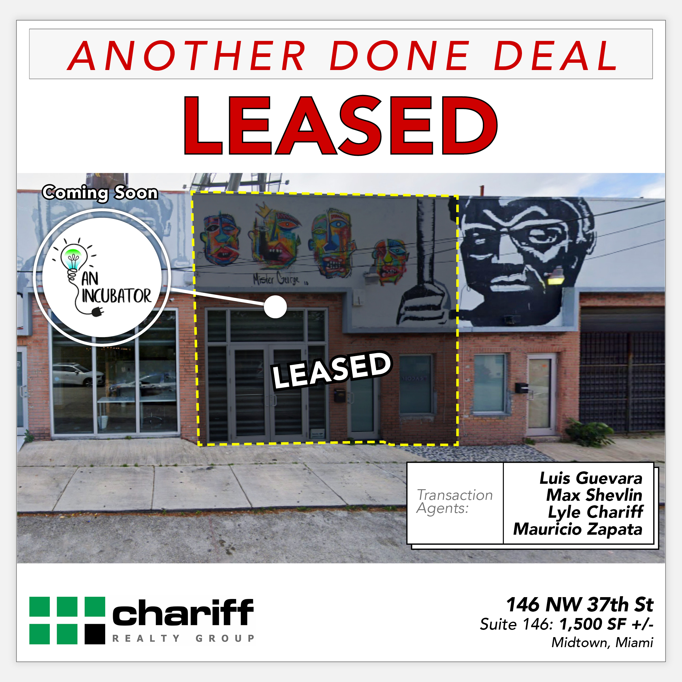 146 NW 37th St - Another Done Deal- Leased -Wynwood-Miami-Florida-33127-Chariff Realty Group