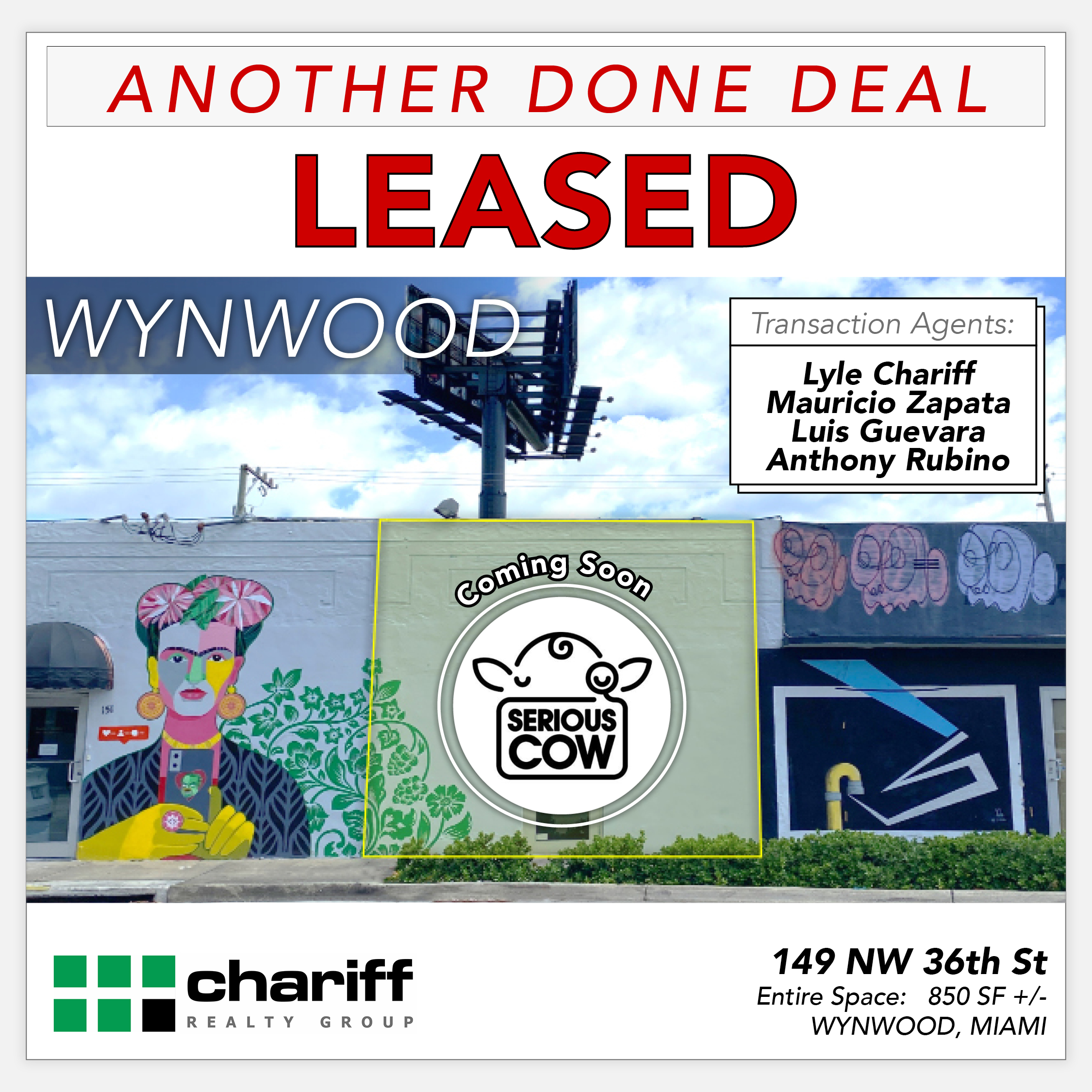 149 NW 36th St - Another Done Deal- Leased -Wynwood-Miami-Florida-33127-Chariff Realty Group