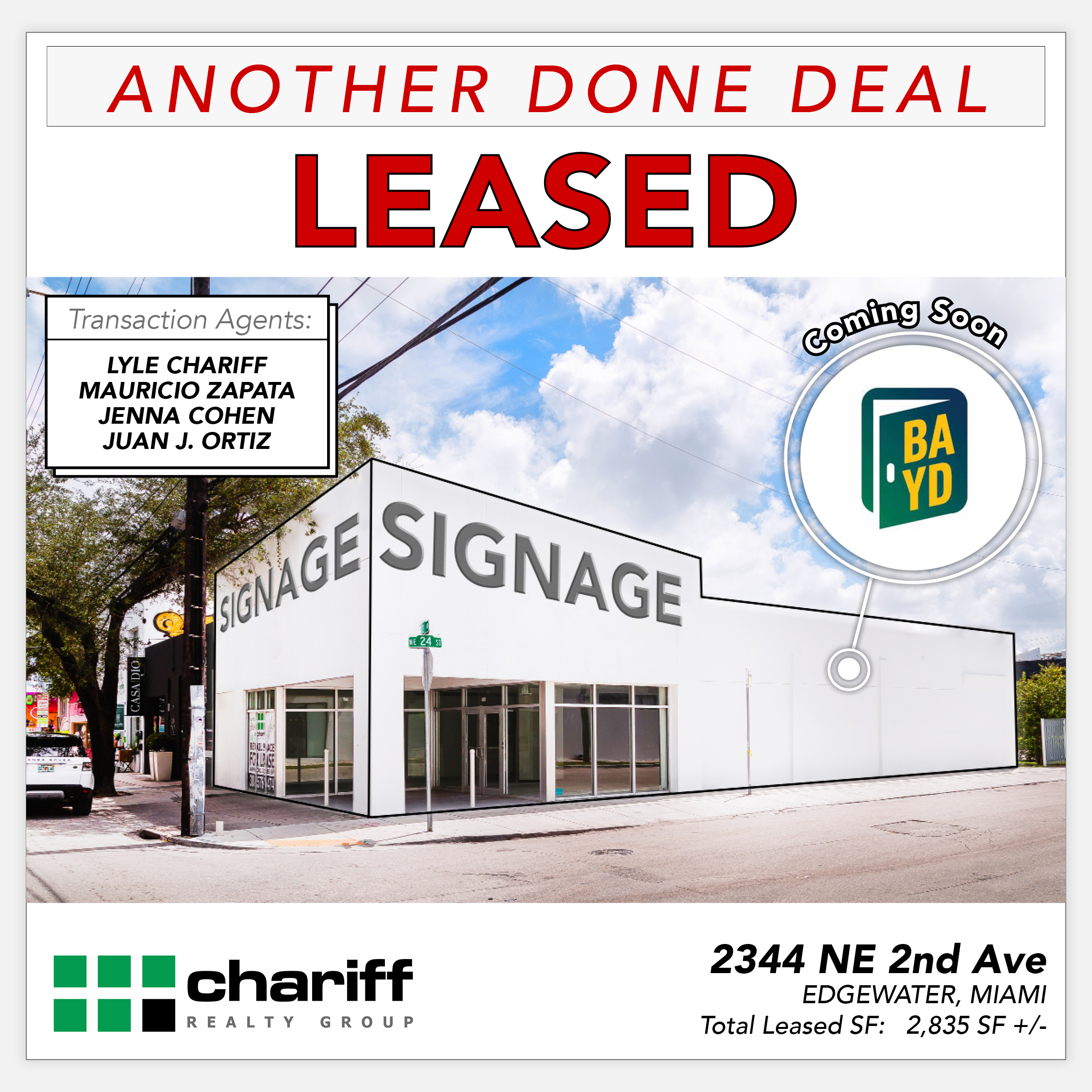 2344 NE 2nd Ave - Another Done Deal - Leased - Edgewater - Miami-Florida-33137-Chariff Realty Group