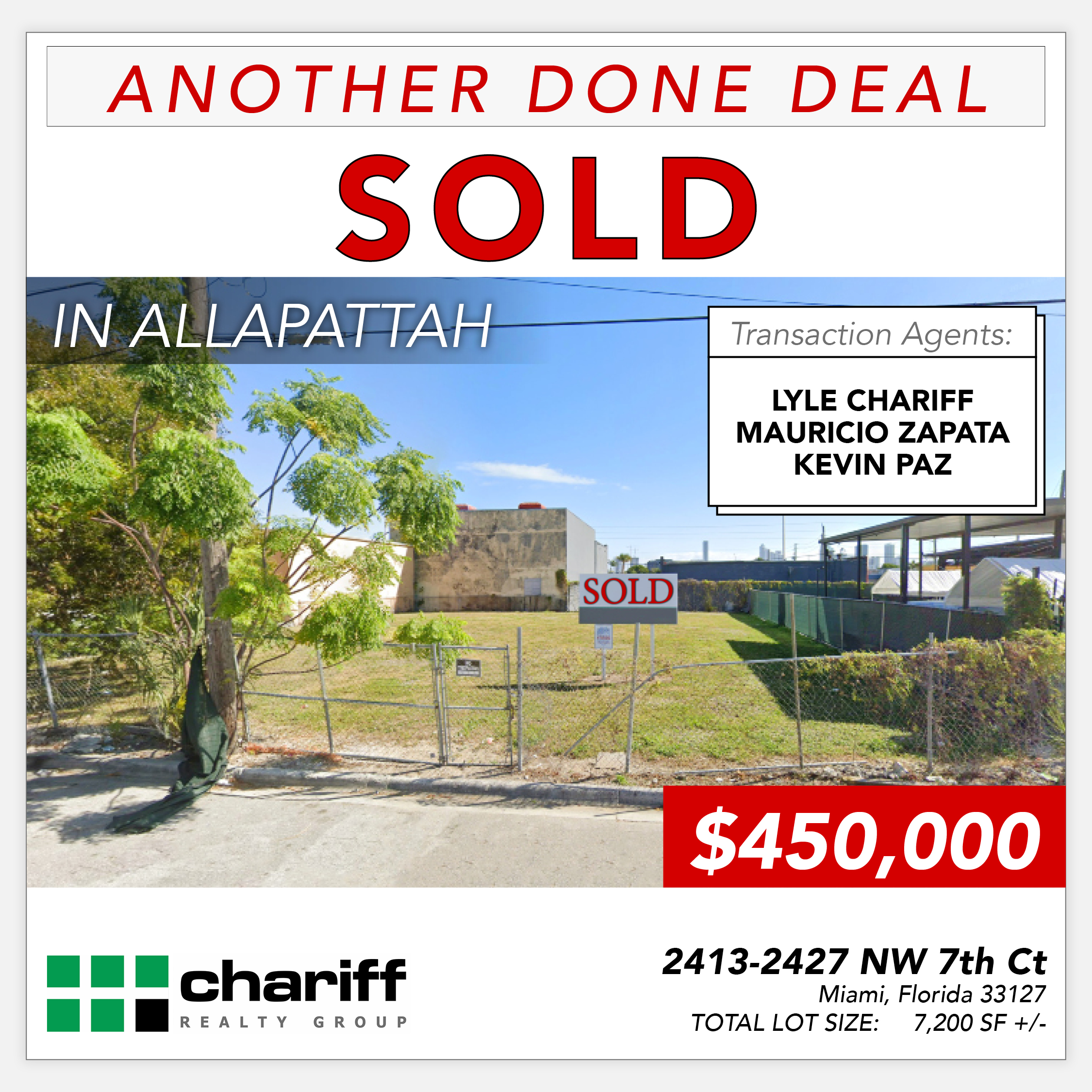 2413 NW 7th Ct- Another Done Deal-Sold-Allapattah-Miami -Florida-33142-Chariff Realty Group