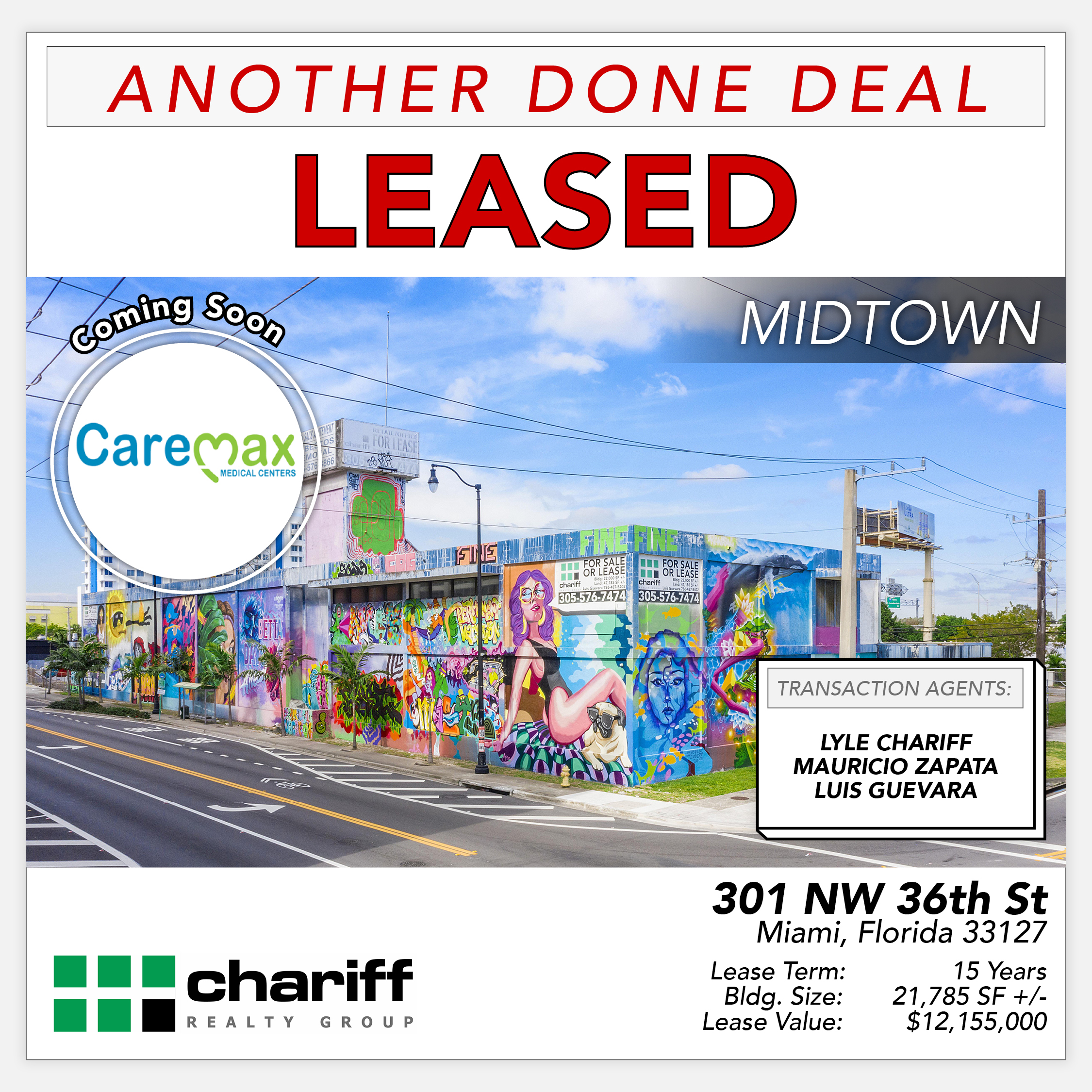 301 NW 36th St - Another Done Deal - Leased - Midtown - Miami-Florida-33127-Chariff Realty Group