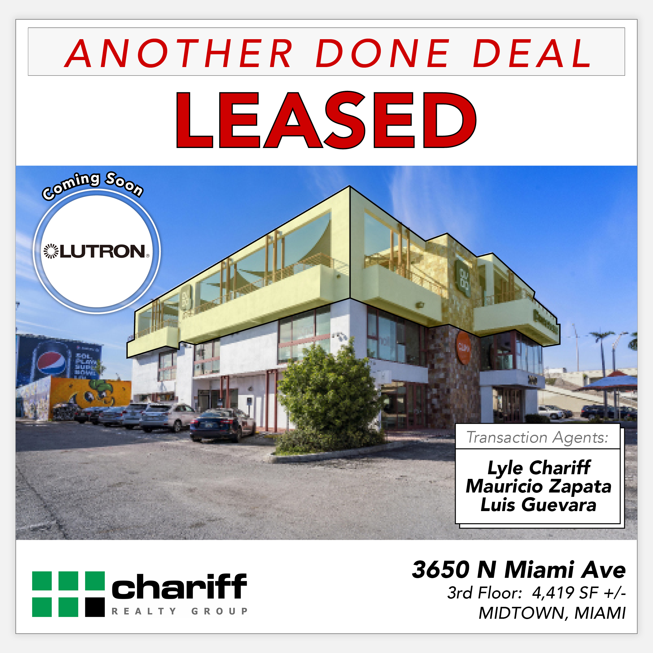 3650 N Miami Ave - Another Done Deal - Leased -Miami Design District Miami-Florida-33137-Chariff Realty Group