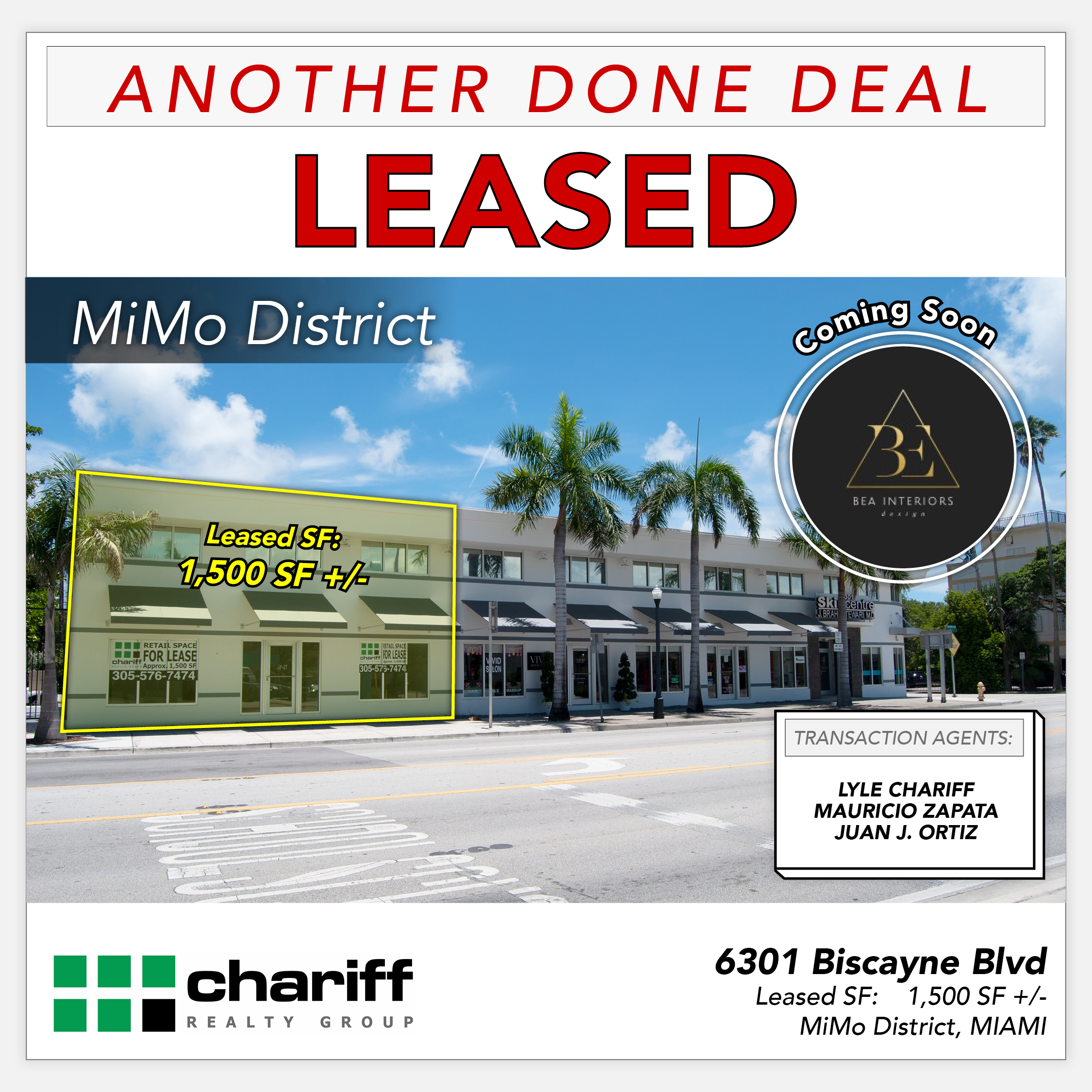 6301 Biscayne Blvd - Another Done Deal-Sold-MiMo District - Miami-Florida -33138 -Chariff Realty Group