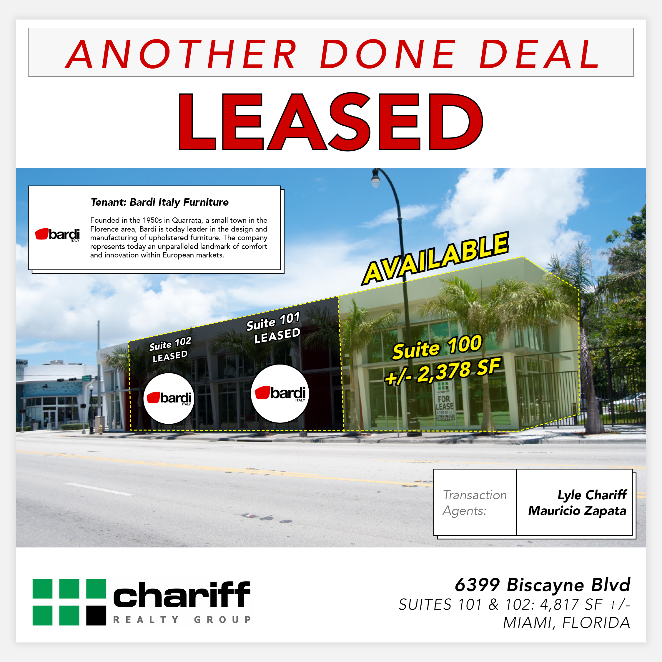 6399 Biscayne Blvd - Another Done Deal - Leased - Mimo District - Miami Florida