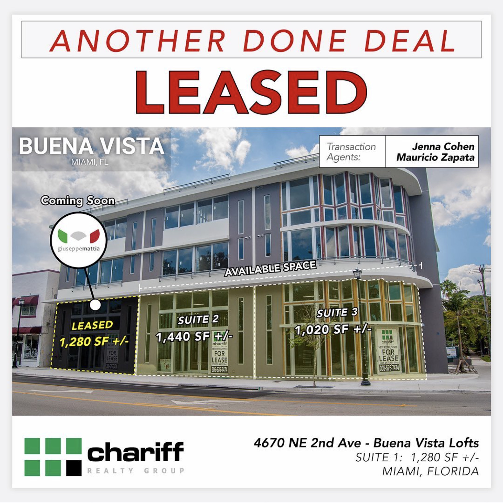 Another Done Deal – LEASED: 4670 NE 2nd Ave - Buena Vista, Miami 33137