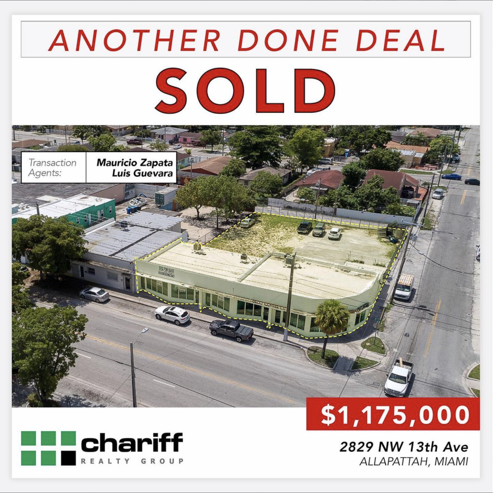 2829 NW 13th Ave - Another Done Deal - Miami - Allapatah - Sold - Chariff Realty Group