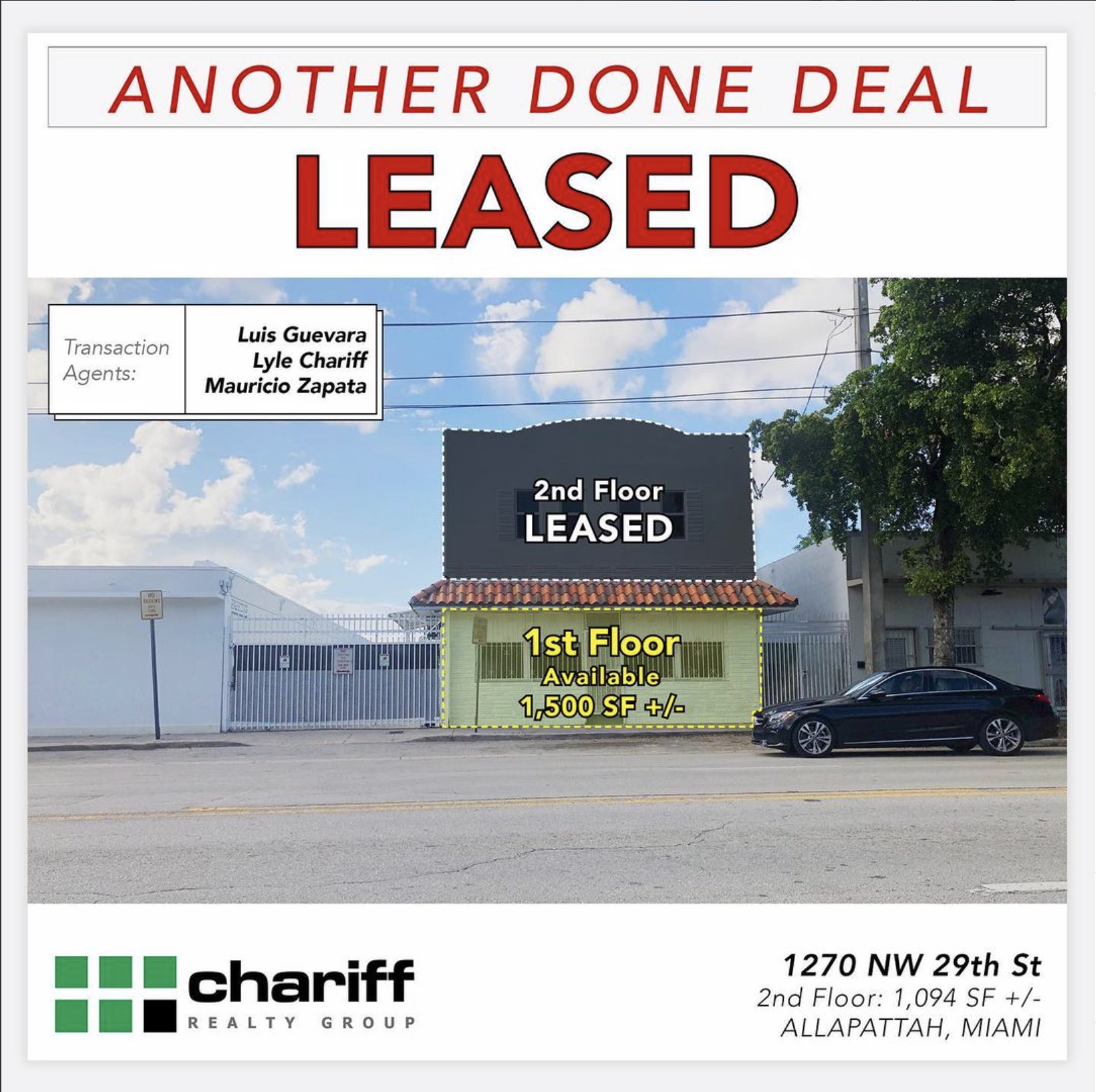 1270 NW 13th Ave - Another done deal: Leased - allapattah - miami - florida - 33142 chariff realty group