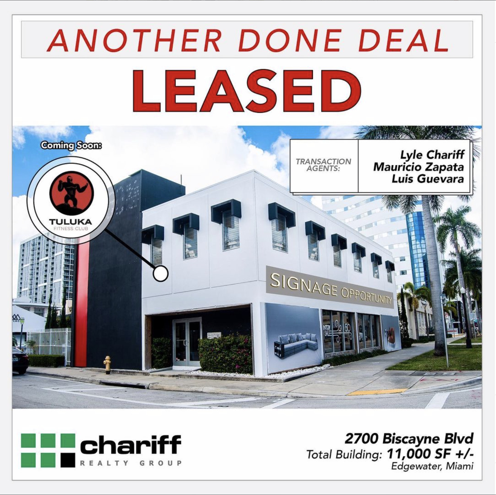 2700 Biscayne Blvd - Another Done Deal - Leased - Edgewater - Miami-Florida-33137-Chariff Realty Group