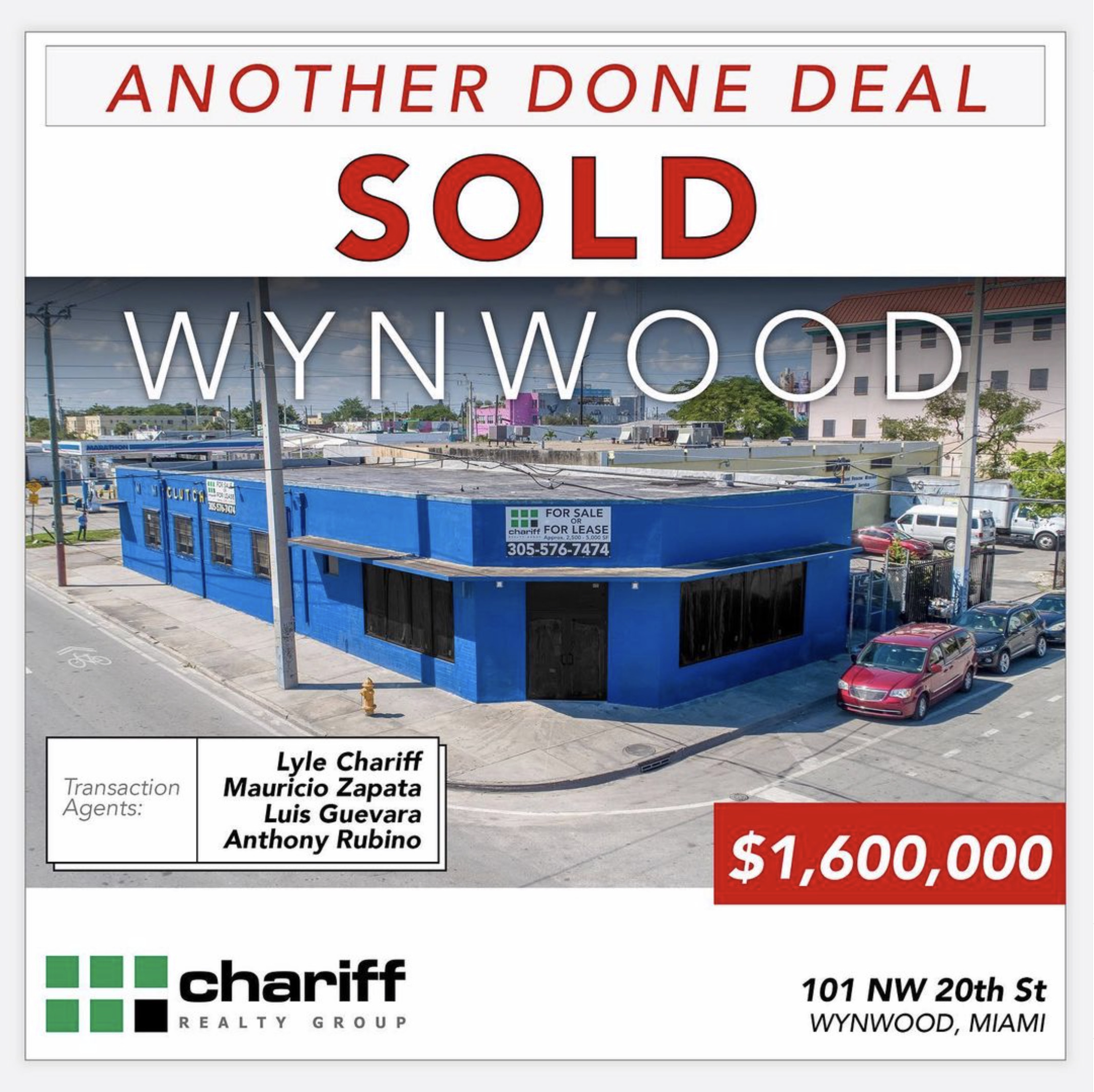 101 NW 20th St - Another Done Deal-Sold-Wynwood-Miami-Florida-33127-Chariff Realty Group