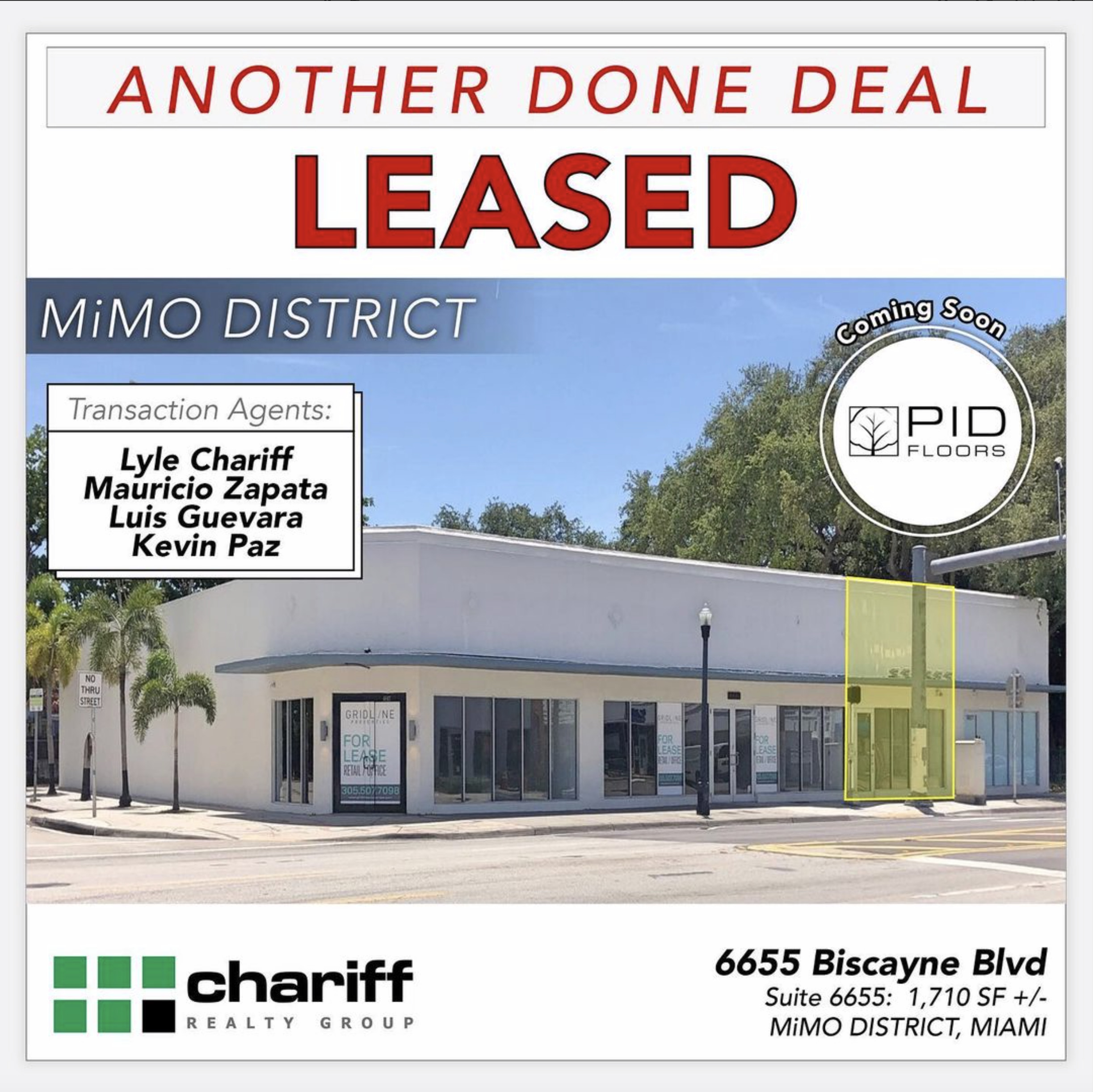 6655 Biscayne Blvd - Another Done Deal-Leased-MiMo District - Miami-Florida -33138 -Chariff Realty Group