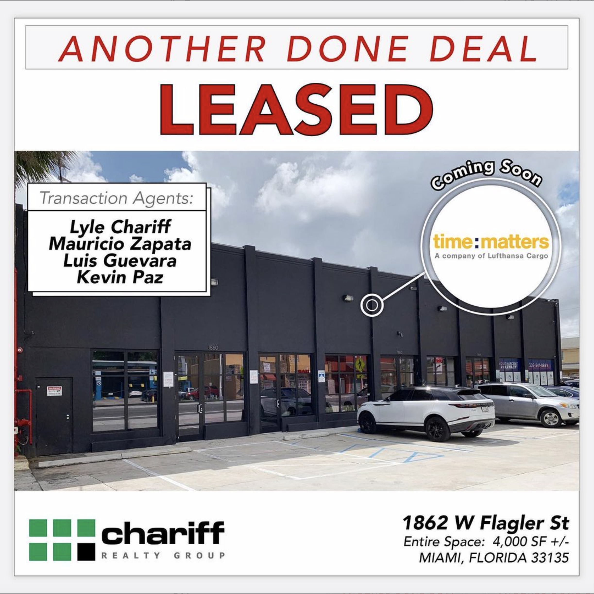 1862 W Flagler St - Another Done Deal Leased - Chariff Realty Group - Miami