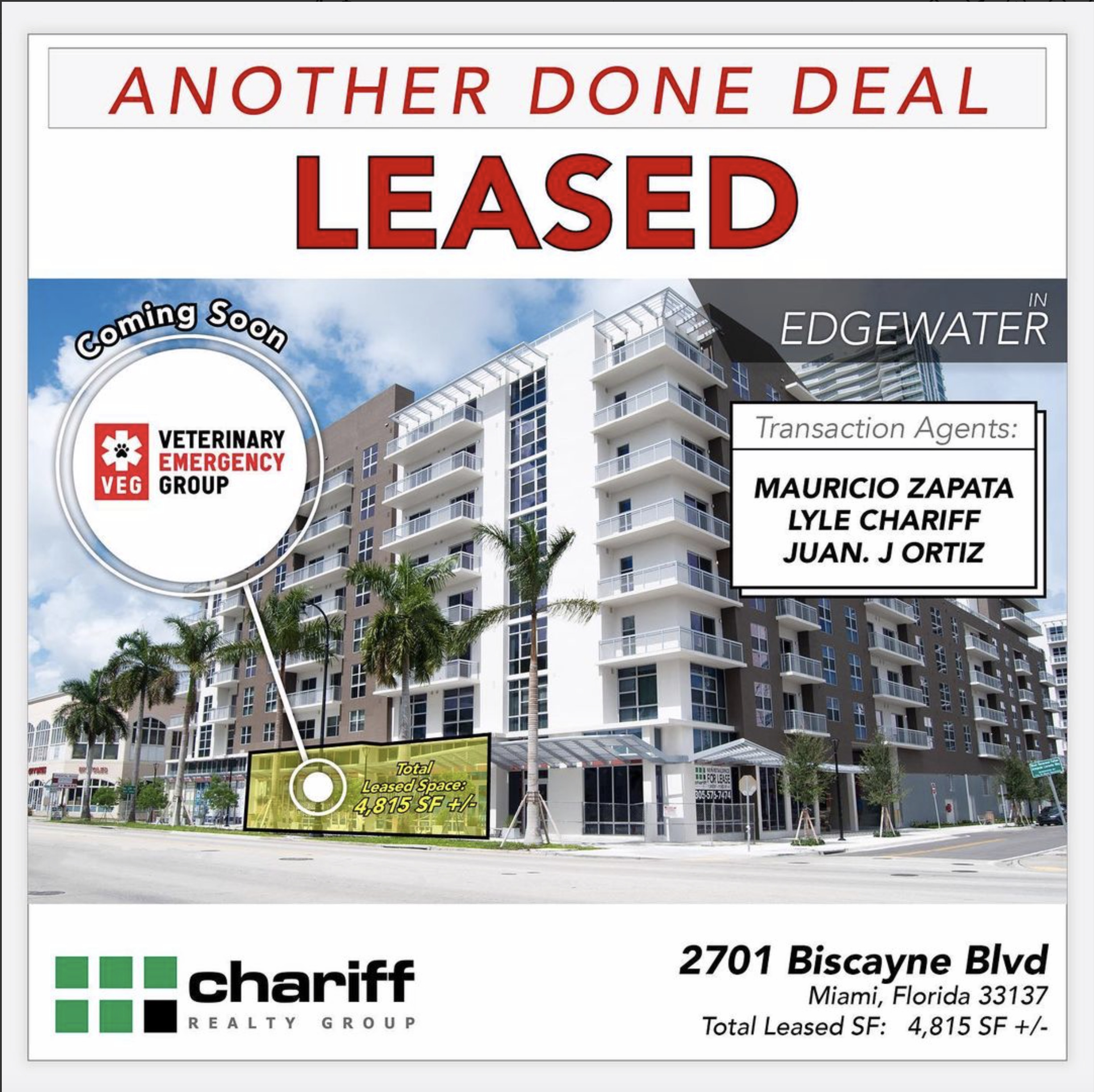 2701 Biscayne Blvd - Another Done Deal - Leased - Edgewater - Miami-Florida-33137-Chariff Realty Group